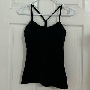 Lululemon athletica black tank strappy Sz 4